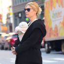 Claire Danes – Seen with her baby in Soho – New York