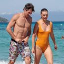 Arizona Muse – In a swimsuit at Club 55 in Saint Tropez - 454 x 681