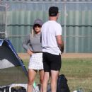 Hilary Duff – With ex husband Mike Comrie on the soccer pitch in Los Angeles - 454 x 551