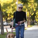 Selma Blair – With her dog arriving at Chris McMillan hair salon in Beverly Hills