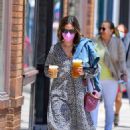 Rachel Bilson – In oversized dress out for coffee in Santa Monica