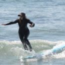 Leighton Meester – With Adam Brody surfing in Malibu