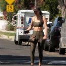 Victoria Justice – In a leggings seen in Los Angeles - 454 x 510