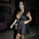 Grace J Teal in Black Mini Dress at Mahiki Nightclub in Manchester - 454 x 682