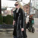 Gwendoline Christie in Leather Coat – Out in NYC - 454 x 681