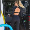 Candice Swanepoel – Seen at a gas station in Miami