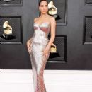 Snoh Aalegra wears Versace - 2022 Grammys Awards on April 3, 2022