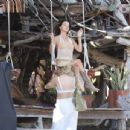 Maura Higgins – In orange bikini on the beach in Tulum