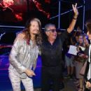 Steven Tyler, Roberto Cavalli and Joe Perry attend the Roberto Cavalli show during the Milan Menswear Fashion Week Spring Summer 2015 on June 24, 2014 in Milan, Italy - 454 x 316