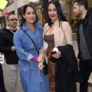 Nikki Bella – With Brie Bella are seen exiting the NBC Rockefeller Studios in New York - 454 x 678