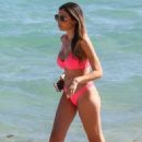 Jasmine Tosh in Pink Bikini at a beach in Miami - 454 x 681