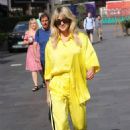 Ashley Roberts – Seen in yellow outfit at Heart radio in London