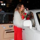 Mariah Carey – Pictured outside her Rolls-Royce in a satin red dress on Valentine’s Day