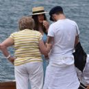 Tamara Francesconi and Ed Westwick – Spotted On Lake Como - 454 x 512