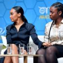 Leigh-Anne Pinnock – Speaks on stage at the One Young World Summit in Manchester - 454 x 303