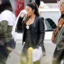 Gina Rodriguez – Filming ‘Not Dead Yet’ in Los Angeles - 454 x 681