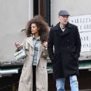 Tina Kunakey – With Vincent Cassel in Venice - 454 x 640