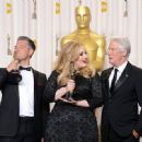 Paul Epworth, Adele and Richard Gere - The 85th Annual Academy Awards - Press Room - 454 x 332