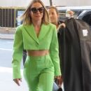 Kristen Bell – In a lime outfit outside NBC Studios in NYC