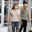 Lindsay Lohan &#8211; With husband Bader Shammas seen at JFK Airport in New York