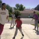 (left) Kareem Abdul Jabbar as Julius Higgins and Gary Coleman as Charles Higgins in Kurt Hale movie Church Ball - 2006