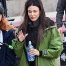 Michelle Keegan – Arriving for Brassic filming in Blackpool - 454 x 890