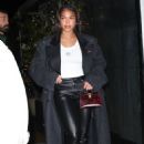 Lori Harvey – Leaving dinner with a friend at Giorgio Baldi in Santa Monica
