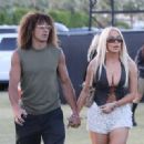 Tana Mongeau – With Adam Dubuc seen at Coachella - 454 x 330