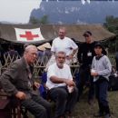 Michael Caine, Phillip Noyce, Sydney Pollack and William Horberg on the set of Miramax's The Quiet American - 2002