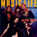 Dave 'The Snake' Sabo, Rachel Bolan, Scotti Hill, Rob Affuso, Sebastian Bach - Music Life Magazine Cover [Japan] (July 1991)