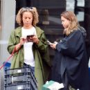 Angela Griffin – Wearing long green coat while walking in Hampstead - 454 x 430
