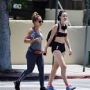 Jayde Nicole in Tiny Shorts – Hiking with a female friend in the Hollywood Hills