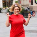 Pandora Christie – In red at Smooth radio in London - 454 x 681