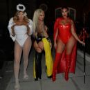 Anna Vakili – with her sister Mandi and pal Jemma Lucy attend a Halloween party - 454 x 464