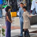 Regina King – With Terrance Howard on the set of ‘Shirley’ in Los Angeles - 454 x 499
