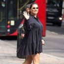 Kelly Brook – In a short dress as she exits Heart radio in London