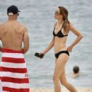 Rebecca Judd in Black Bikini on holiday in Noosa - 454 x 622