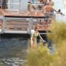 Ayda Fielde – in a green bikini on a yacht in Ankara - 454 x 303
