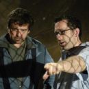 Angus Macfayden and director Darren Lynn Bousman on the set of SAW III. Photo credit: Steve Wilkie