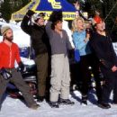 Zach Galifianakis, David Denman, Jason London, Victoria Silvstedt and Derek Hamilton in Touchstone's Out Cold - 2001