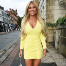 Christine McGuinness in Yellow Dress – Out in Cheshire
