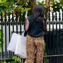 Daisy Lowe – In a animal print pants out in North London - 454 x 639