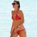 Rhea Durham in Bikini at the beach in Barbados