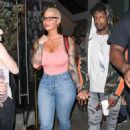 Amber Rose and 21 Savage Leaving Catch LA in West Hollywood, California - June 28, 2017