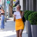 Megan McKenna – Wears yellow dress at Urth Caffe in Los Angeles - 454 x 683