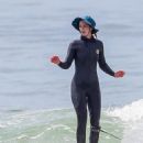 Leighton Meester &#8211; Seen on a surf session in Malibu