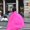 Kiernan Shipka – In Pink Valentino Wonder Woman Inspired Outfit in SoHo