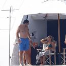 Sofia Richie – In a green bikini on a yacht in Ibiza - 454 x 568