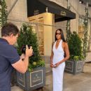 Naomi Campbell – Rocks a white dress while doing a photoshoot in NYC