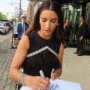 Aly Raisman – In black dress arrives at the Glasshouse in New York - 454 x 506